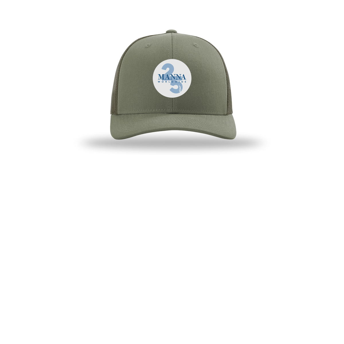mannaworldwide-richardson-trucker-cap-embroidery-capfront-R112-loden-flat-front