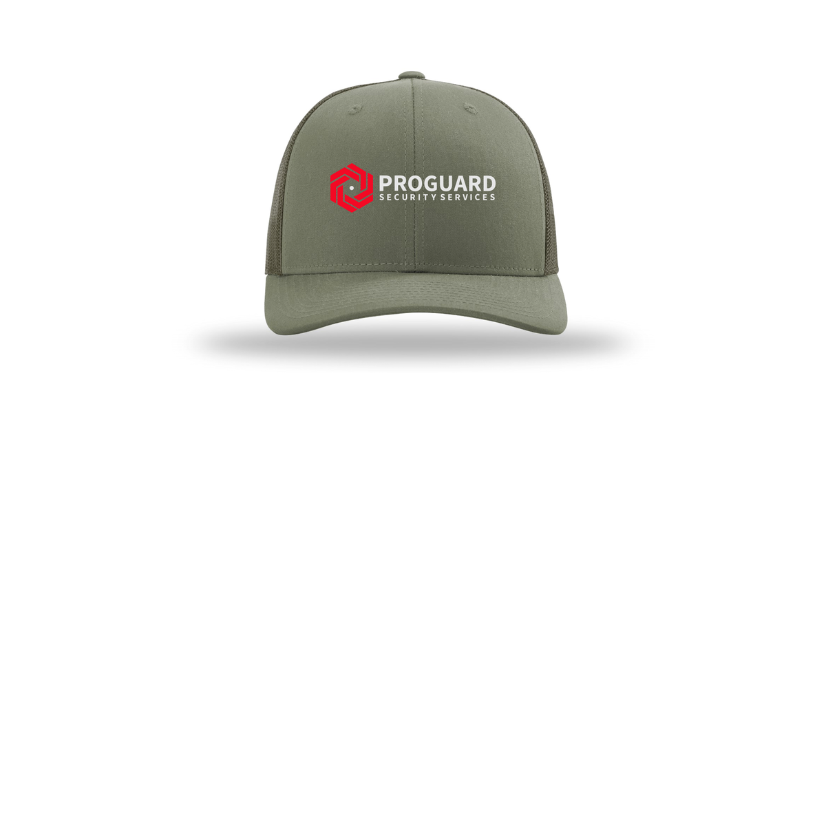 proguardsecurityservices-richardson-trucker-cap-embroidery-capfront-R112-loden-flat-front