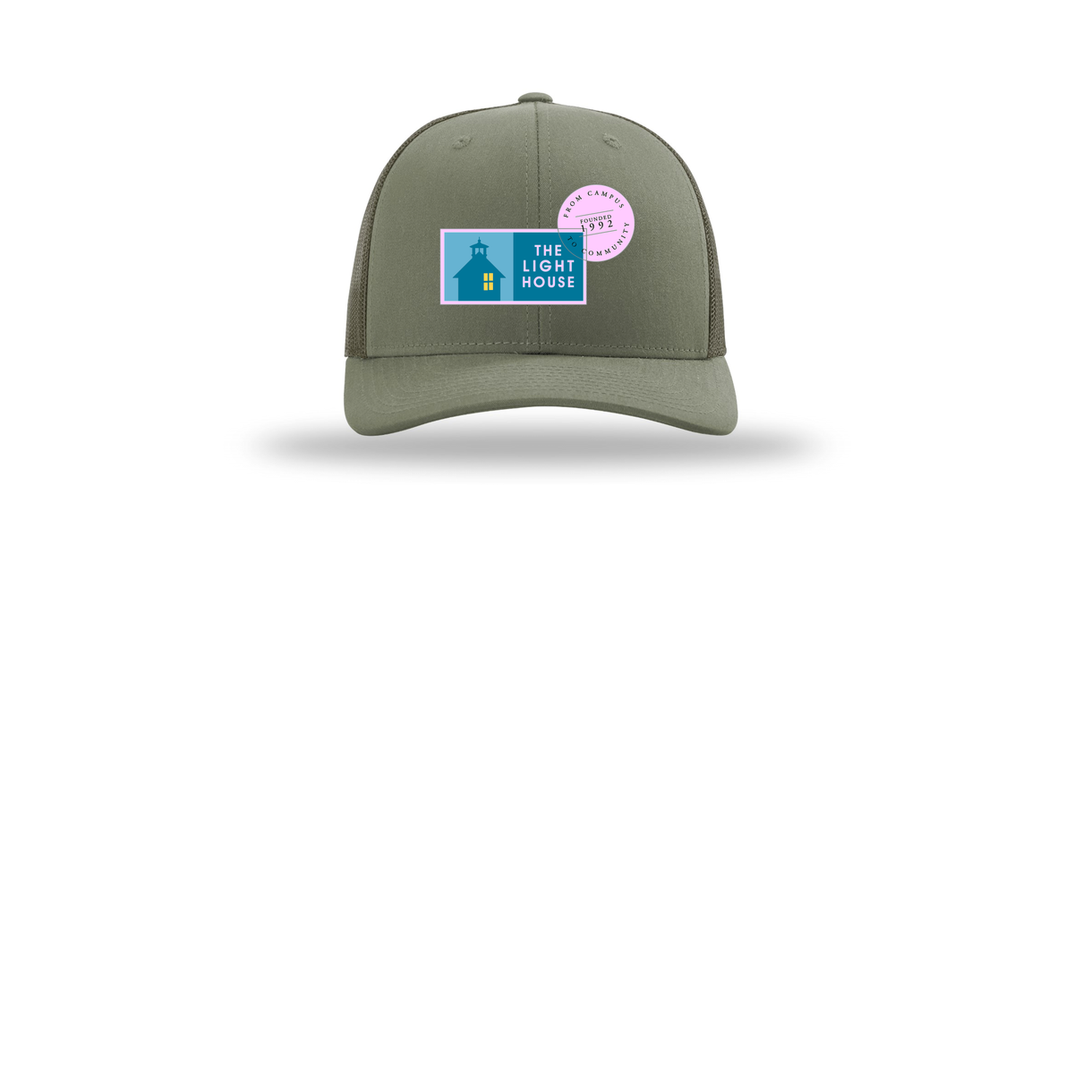 lhcampus-richardson-trucker-cap-embroidery-capfront-R112-loden-flat-front
