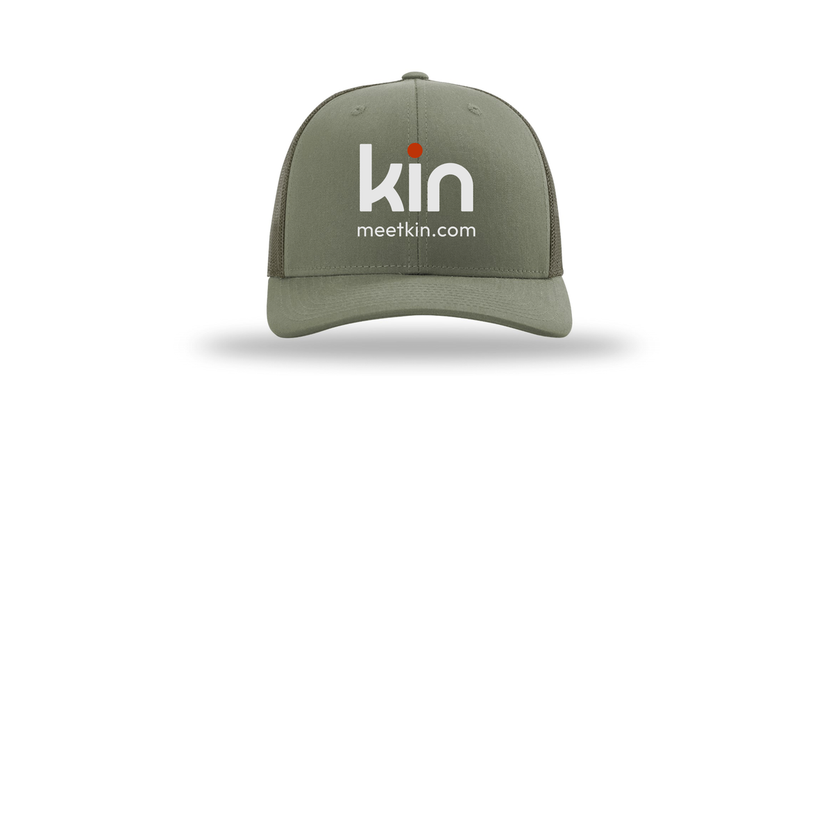 kin-richardson-trucker-cap-embroidery-capfront-R112-loden-flat-front