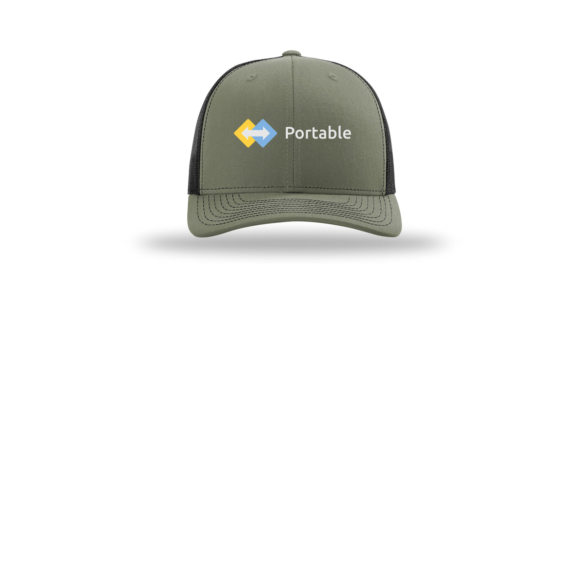 portable-richardson-trucker-cap-embroidery-capfront-R112-lodenblack-flat-front