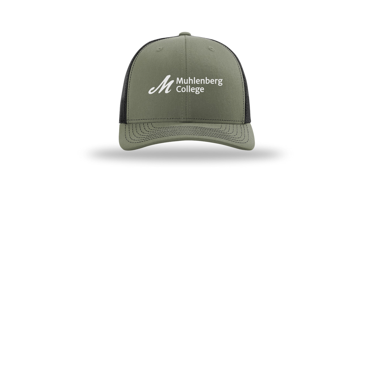 muhlenberg-richardson-trucker-cap-embroidery-capfront-R112-lodenblack-flat-front