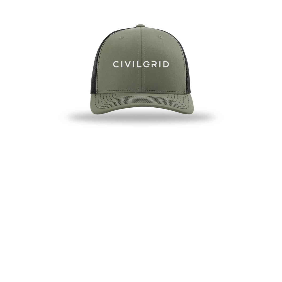 civilgrid-richardson-trucker-cap-embroidery-capfront-R112-lodenblack-flat-front