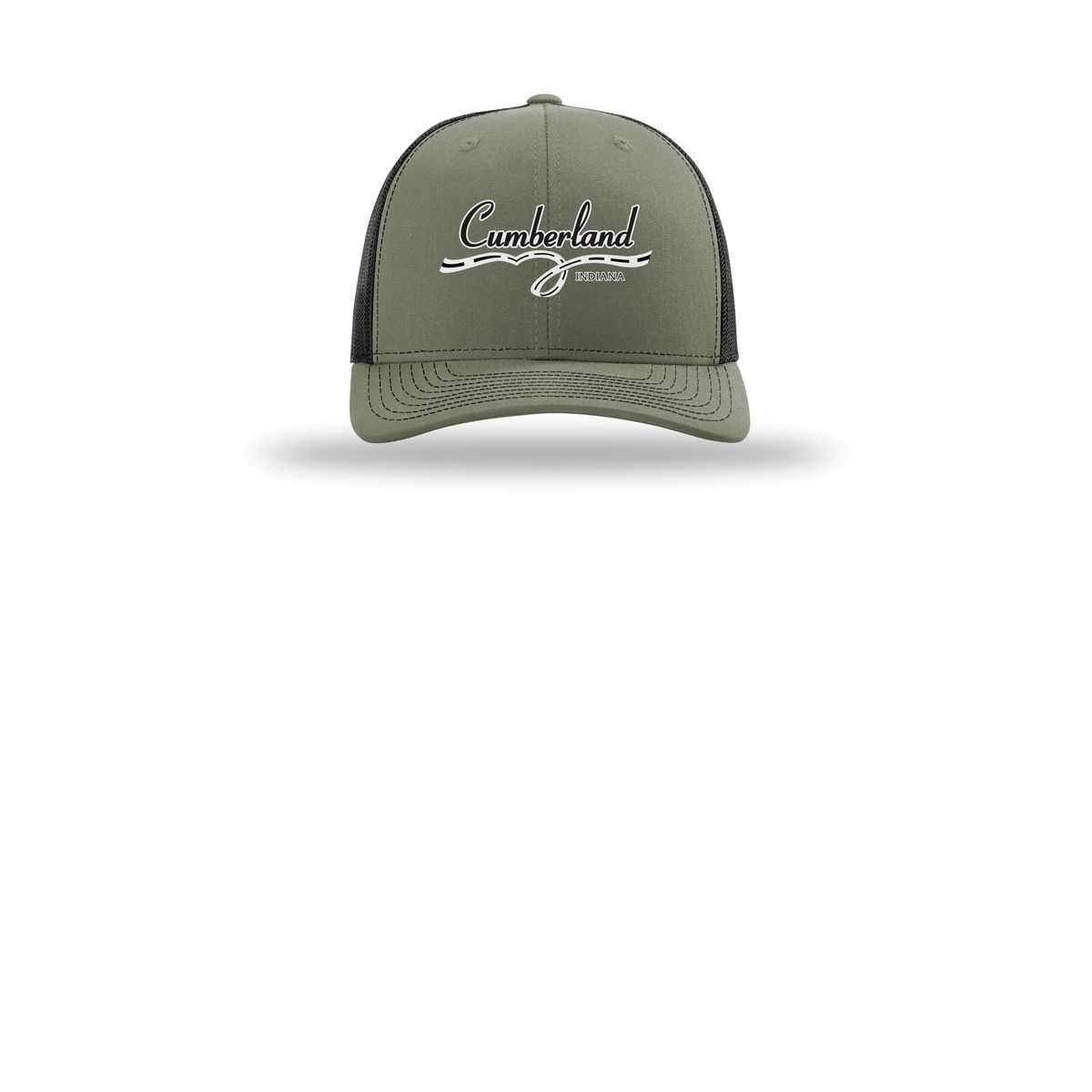 cumberland-richardson-trucker-cap-embroidery-capfront-R112-lodenblack-flat-front
