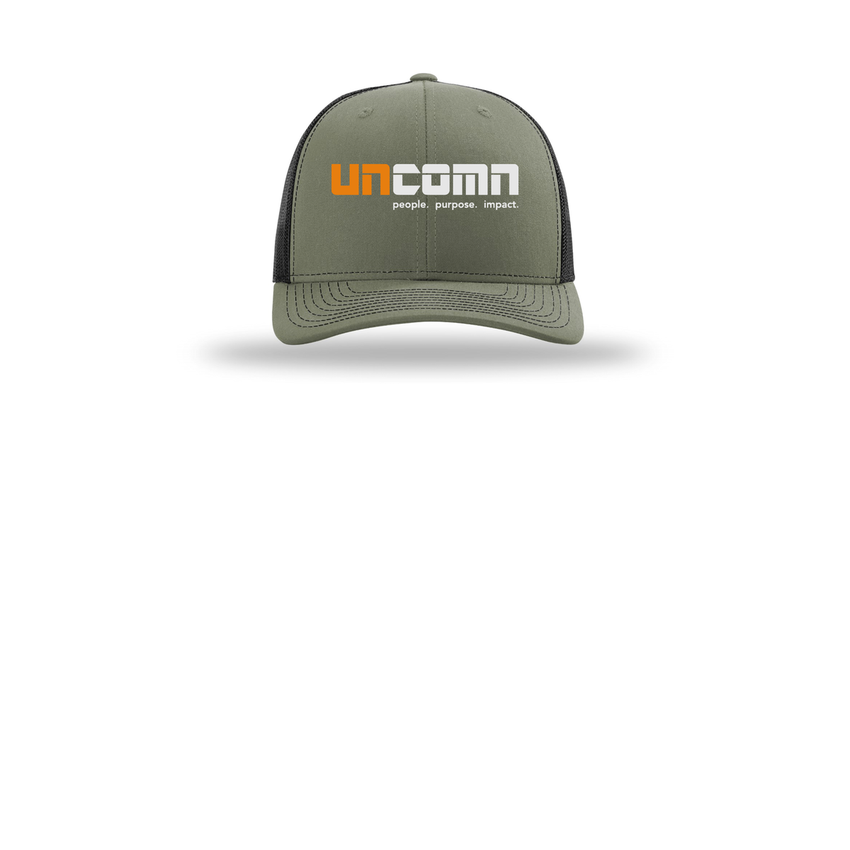 uncomn-richardson-trucker-cap-embroidery-capfront-R112-lodenblack-flat-front