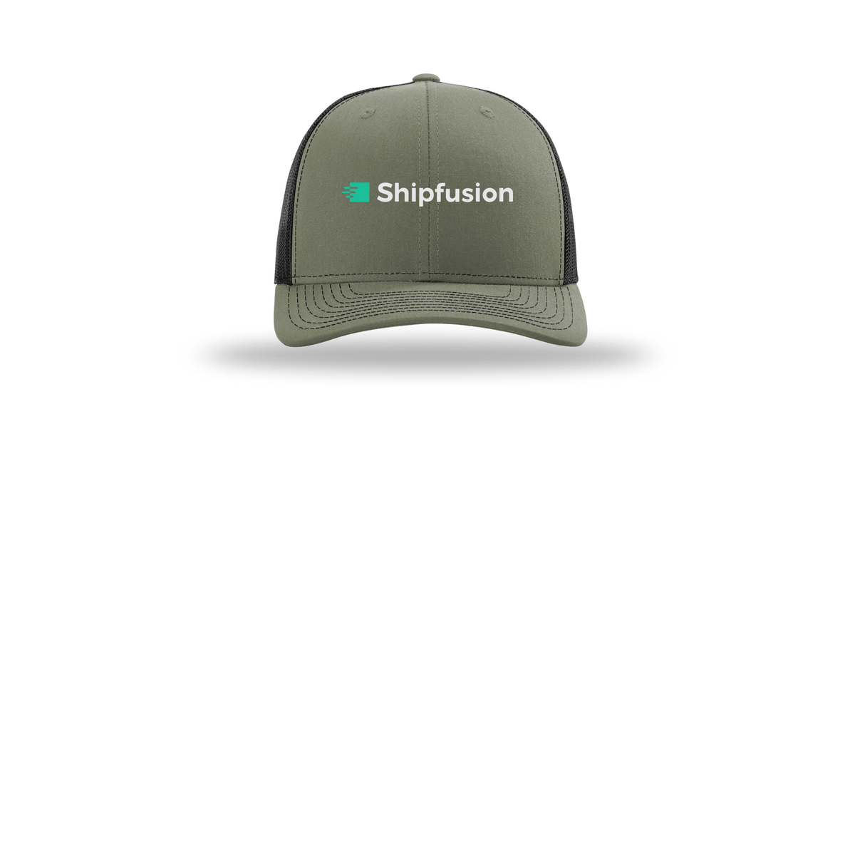 shipfusion-richardson-trucker-cap-embroidery-capfront-R112-lodenblack-flat-front