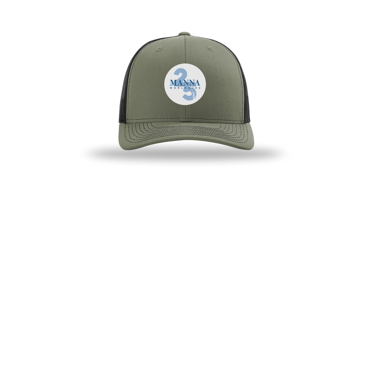 mannaworldwide-richardson-trucker-cap-embroidery-capfront-R112-lodenblack-flat-front