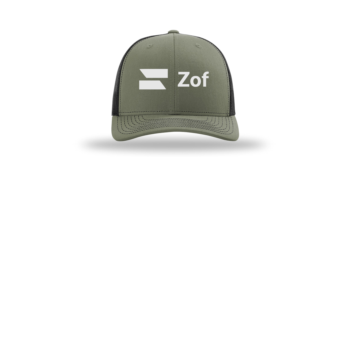 zof-richardson-trucker-cap-embroidery-capfront-R112-lodenblack-flat-front