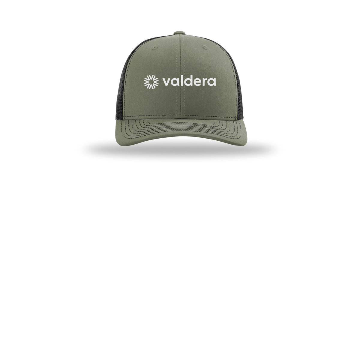 valdera-richardson-trucker-cap-embroidery-capfront-R112-lodenblack-flat-front