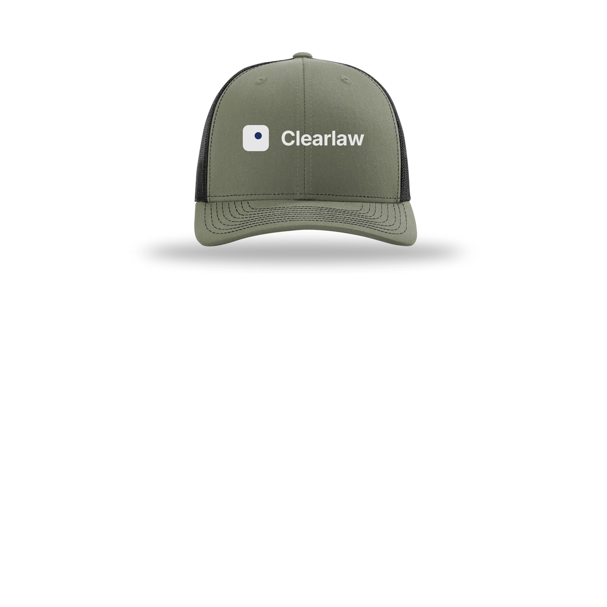 clearlaw-richardson-trucker-cap-embroidery-capfront-R112-lodenblack-flat-front