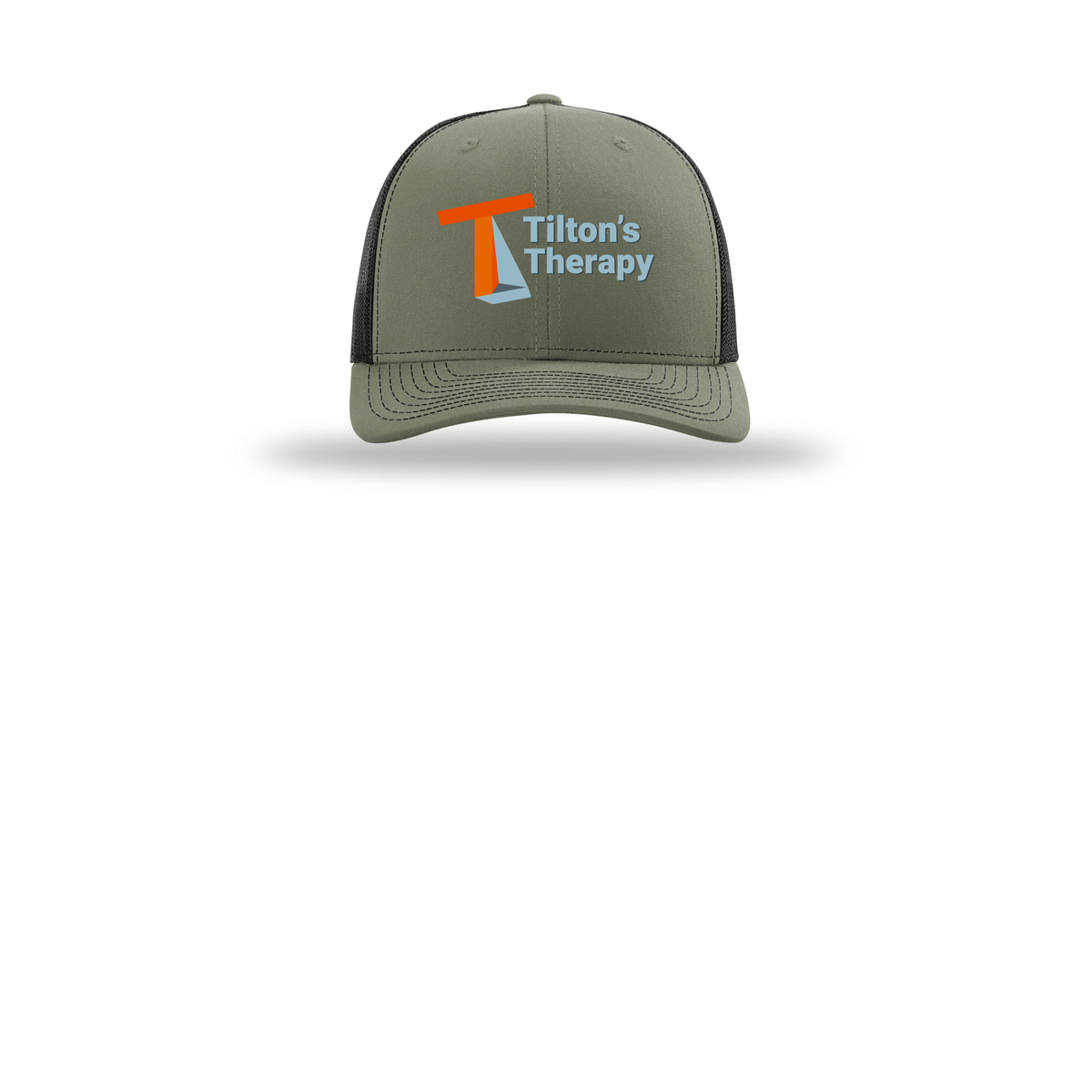 tiltonstherapy-richardson-trucker-cap-embroidery-capfront-R112-lodenblack-flat-front