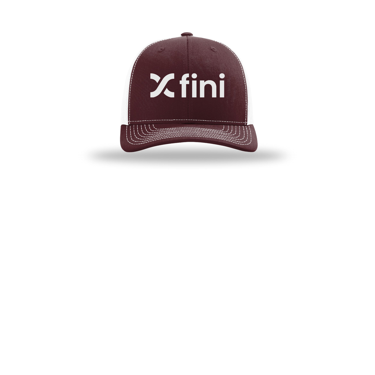 usefini-richardson-trucker-cap-embroidery-capfront-R112-maroonwhite-flat-front