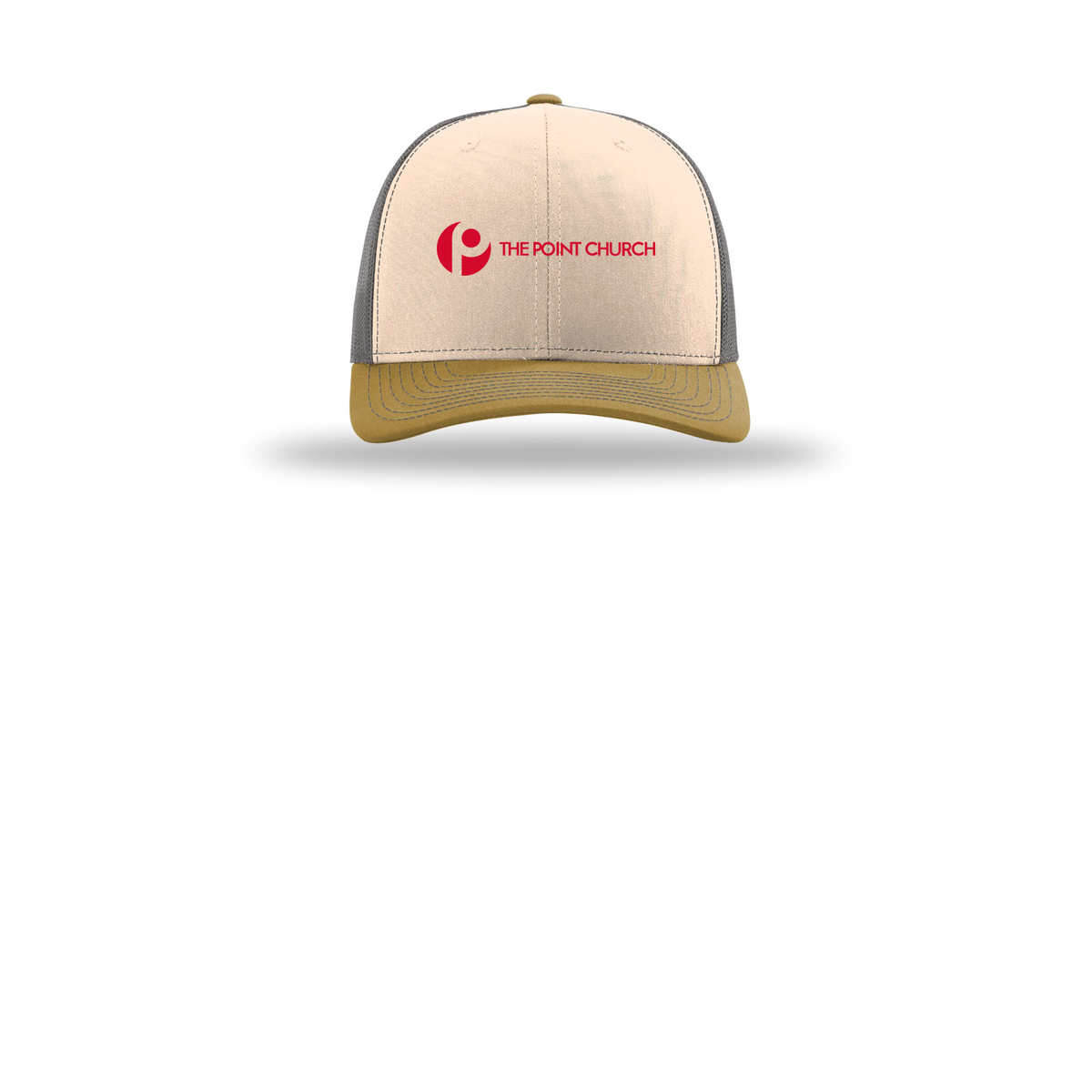 thepointva-richardson-trucker-cap-embroidery-capfront-R112-minkbeigecharcoalambergold-flat-front