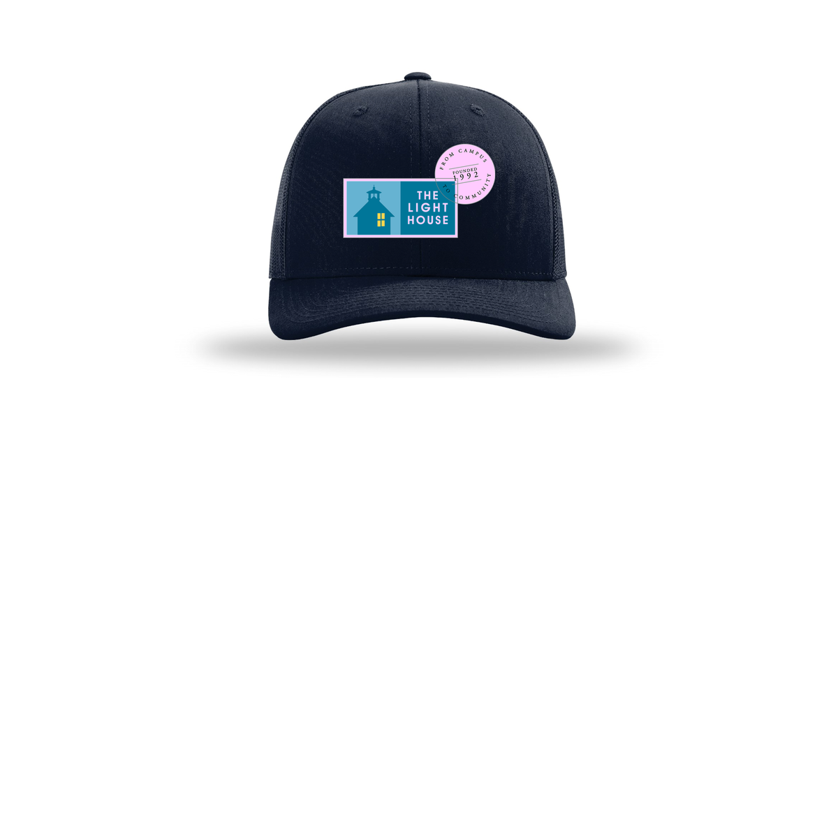 lhcampus-richardson-trucker-cap-embroidery-capfront-R112-navy-flat-front