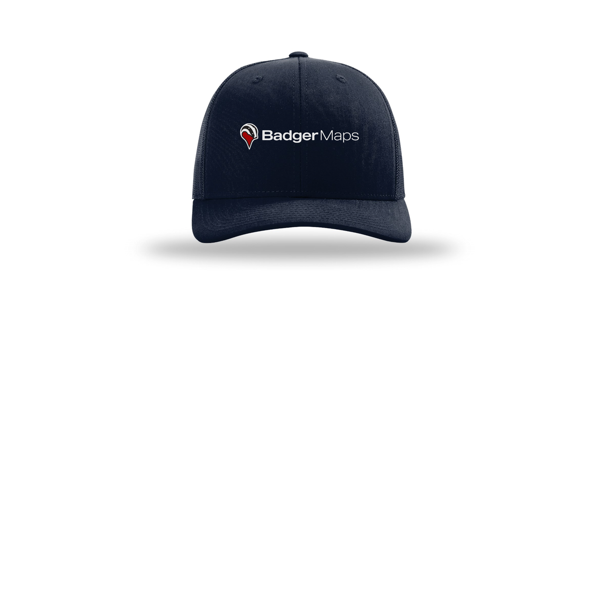 badgermapping-richardson-trucker-cap-embroidery-capfront-R112-navy-flat-front