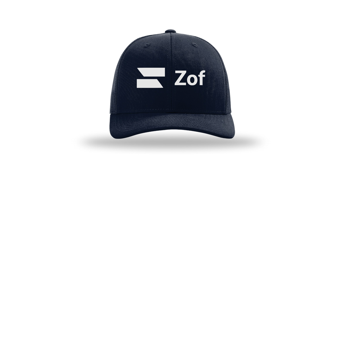 zof-richardson-trucker-cap-embroidery-capfront-R112-navy-flat-front