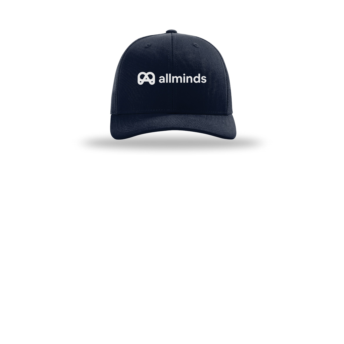 getallminds-richardson-trucker-cap-embroidery-capfront-R112-navy-flat-front