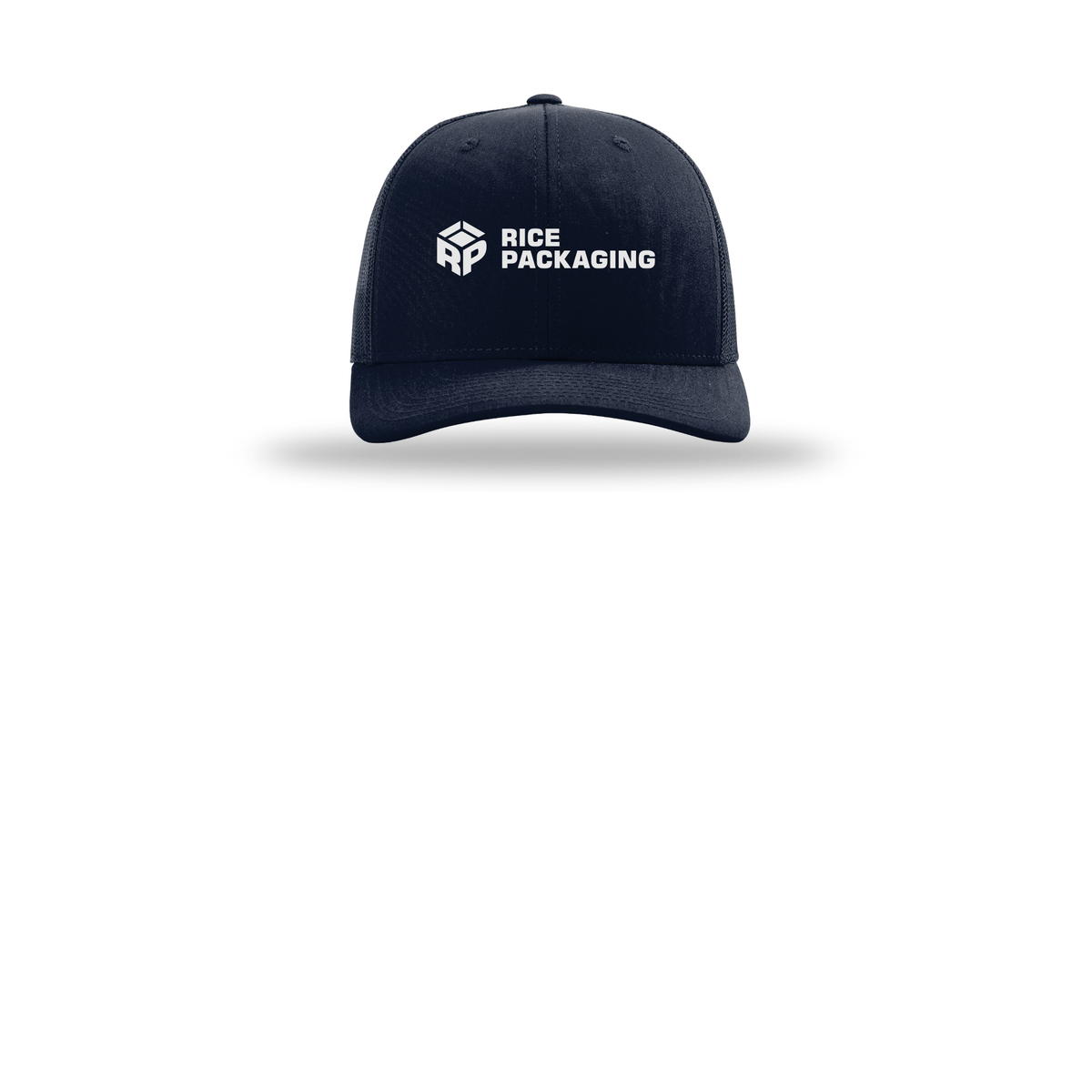 ricepackaging-richardson-trucker-cap-embroidery-capfront-R112-navy-flat-front