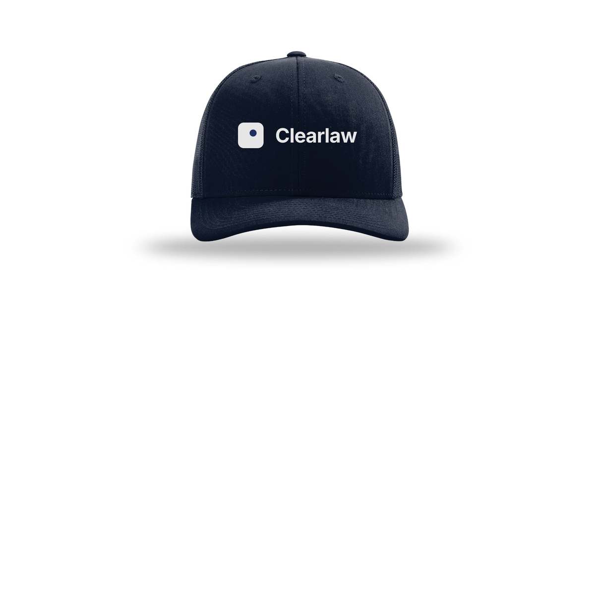 clearlaw-richardson-trucker-cap-embroidery-capfront-R112-navy-flat-front