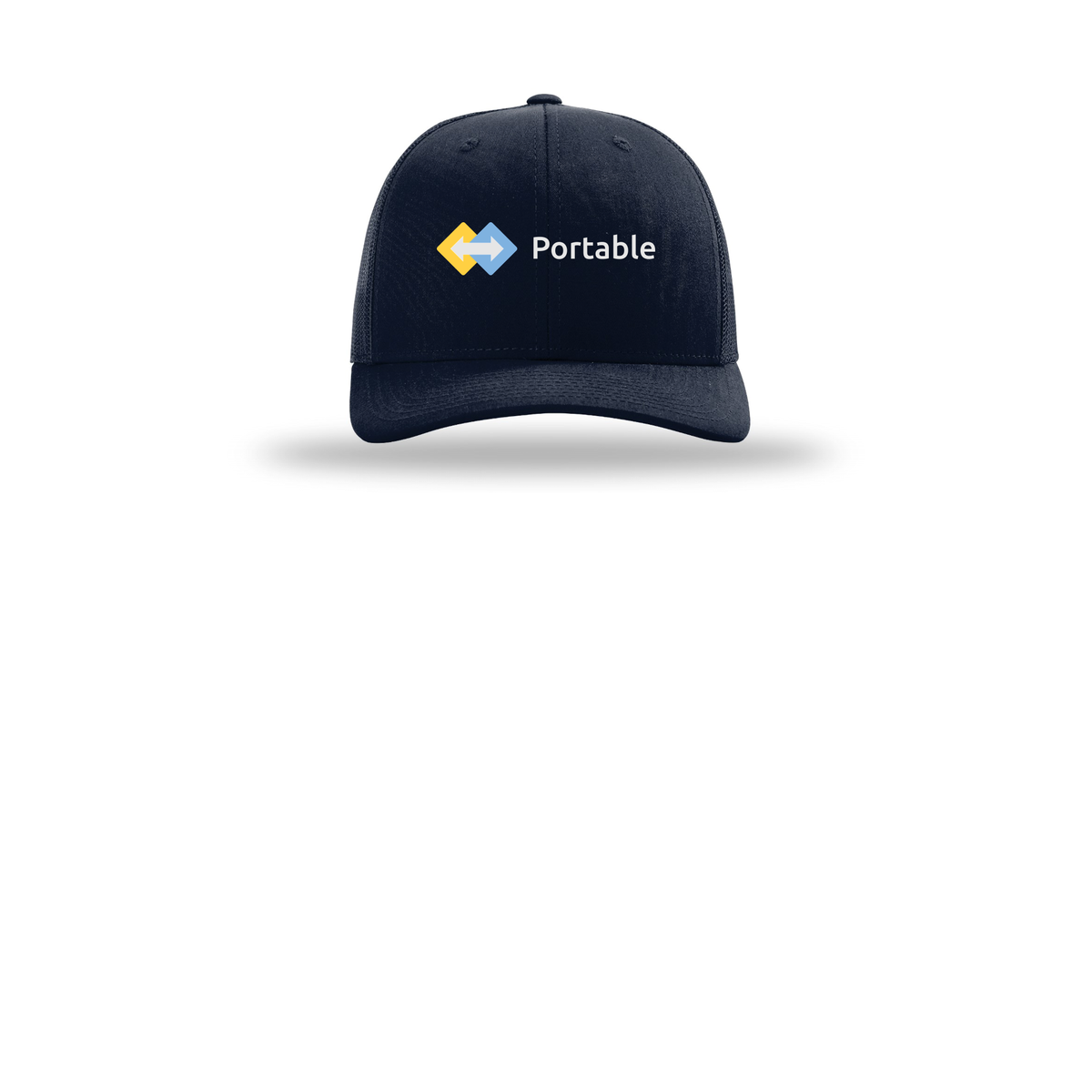 portable-richardson-trucker-cap-embroidery-capfront-R112-navy-flat-front