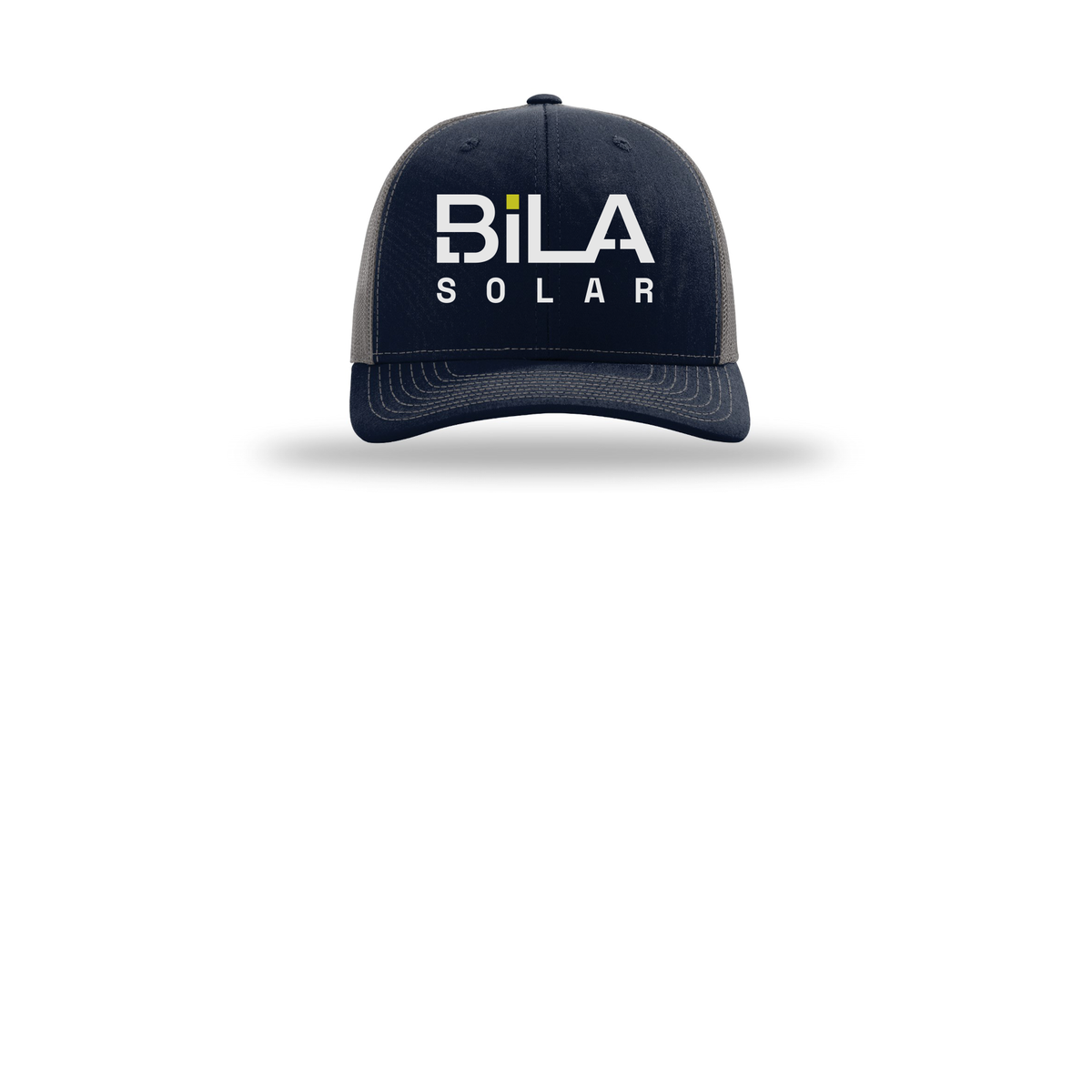 bilasolar-richardson-trucker-cap-embroidery-capfront-R112-navycharcoal-flat-front
