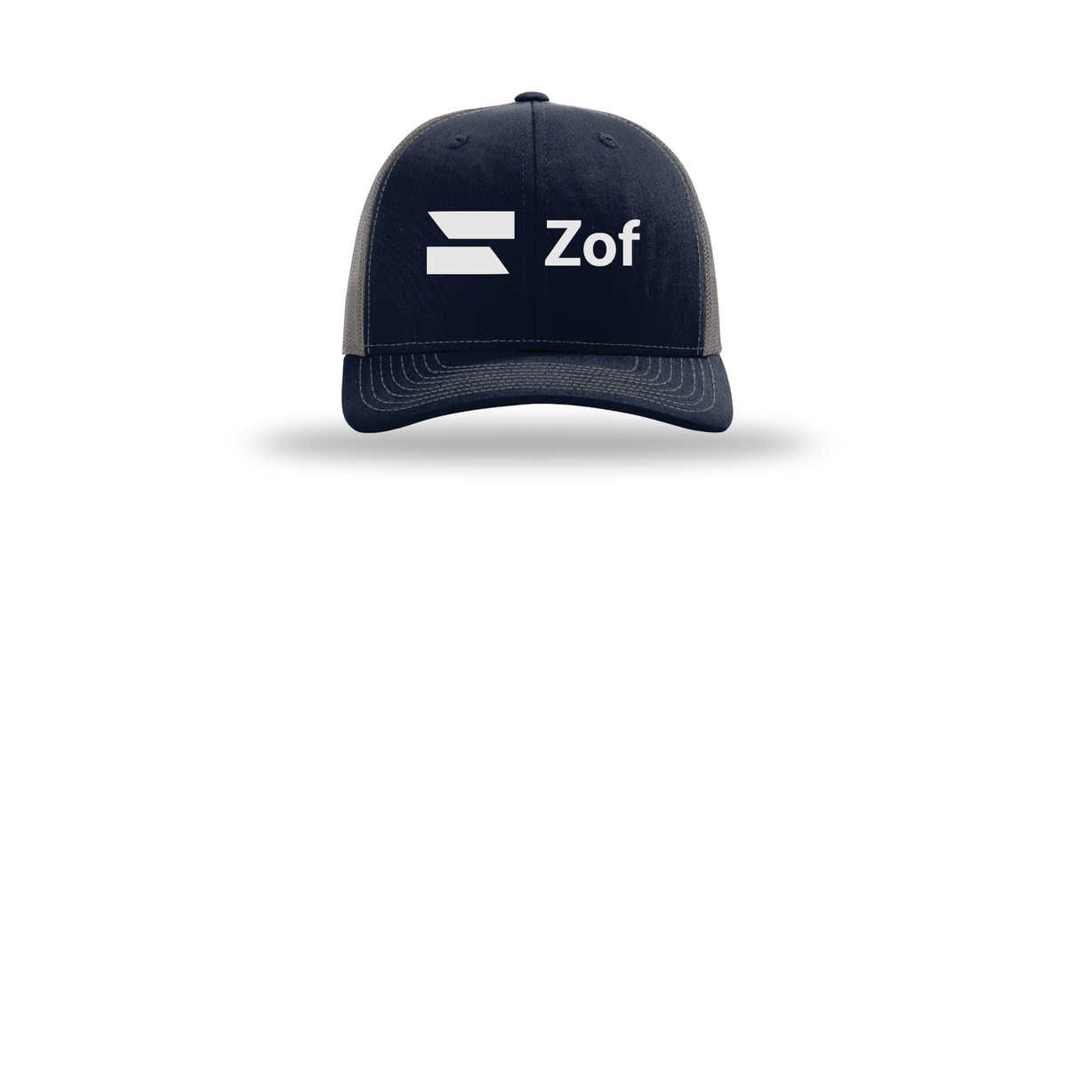 zof-richardson-trucker-cap-embroidery-capfront-R112-navycharcoal-flat-front