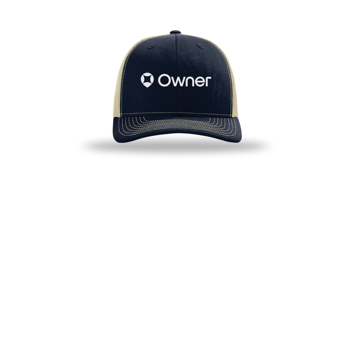 owner-richardson-trucker-cap-embroidery-capfront-R112-navykhaki-flat-front
