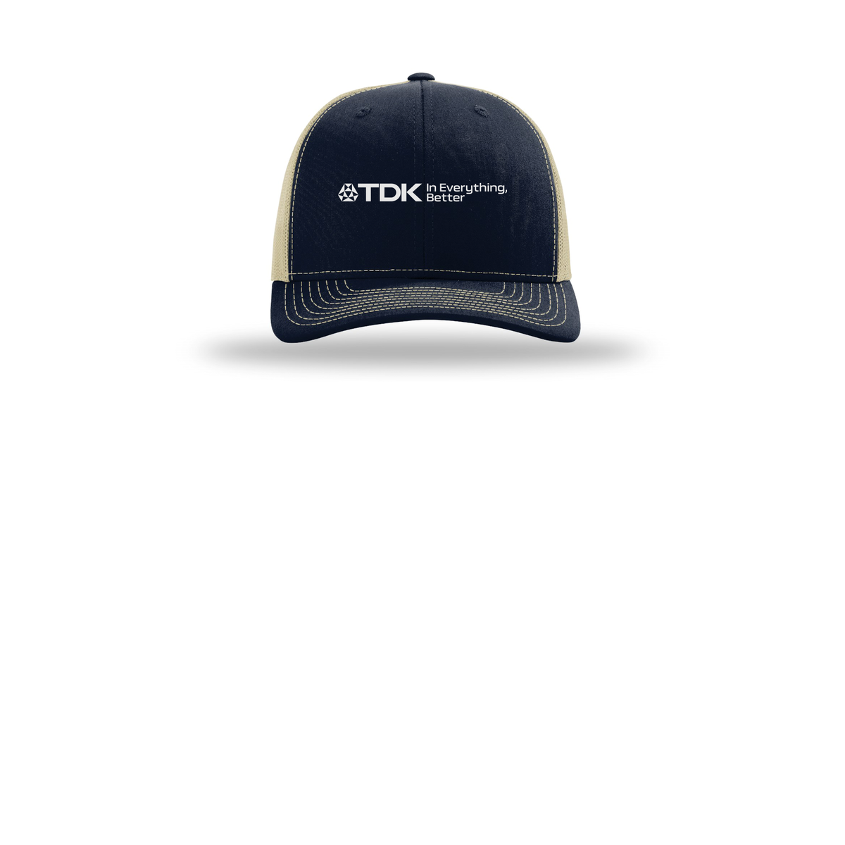 tdk-richardson-trucker-cap-embroidery-capfront-R112-navykhaki-flat-front
