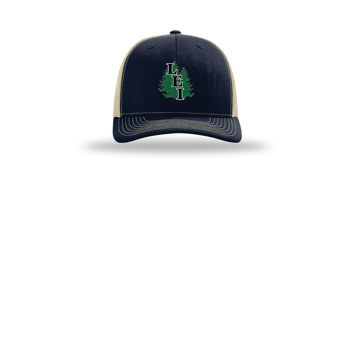 leisite-richardson-trucker-cap-embroidery-capfront-R112-navykhaki-flat-front