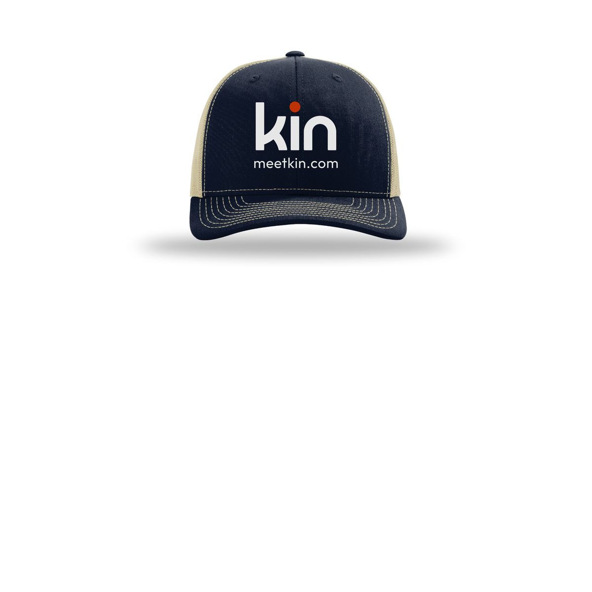 kin-richardson-trucker-cap-embroidery-capfront-R112-navykhaki-flat-front