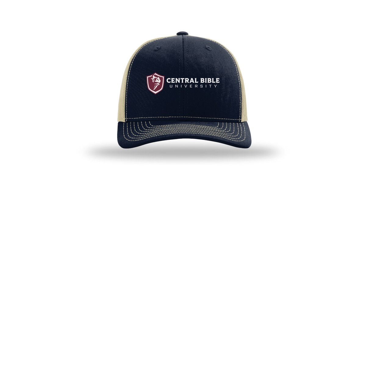centralbible-richardson-trucker-cap-embroidery-capfront-R112-navykhaki-flat-front