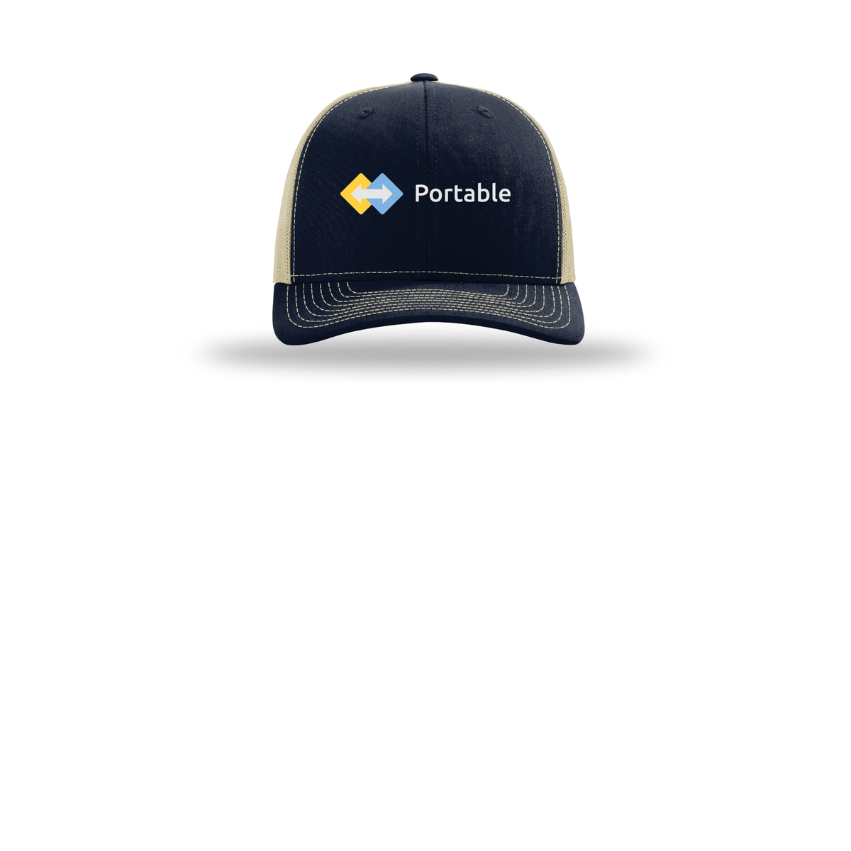 portable-richardson-trucker-cap-embroidery-capfront-R112-navykhaki-flat-front