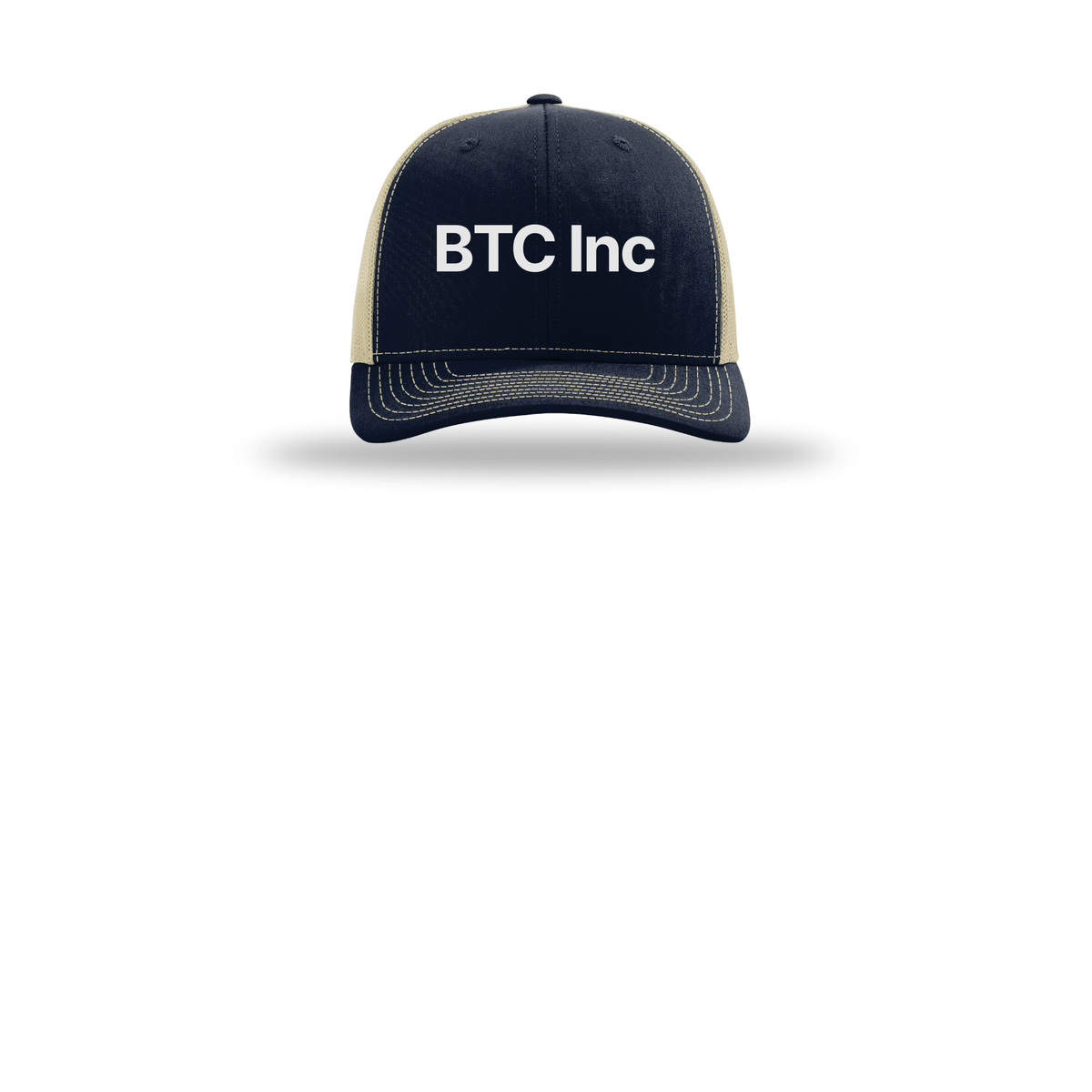 btc-richardson-trucker-cap-embroidery-capfront-R112-navykhaki-flat-front