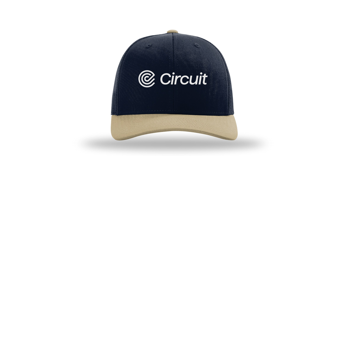 ridecircuit-richardson-trucker-cap-embroidery-capfront-R112-navynavykhaki-flat-front