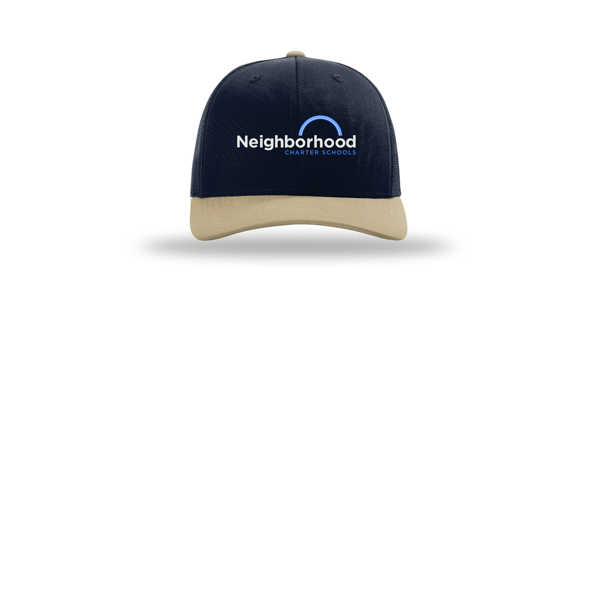 ncschools-richardson-trucker-cap-embroidery-capfront-R112-navynavykhaki-flat-front