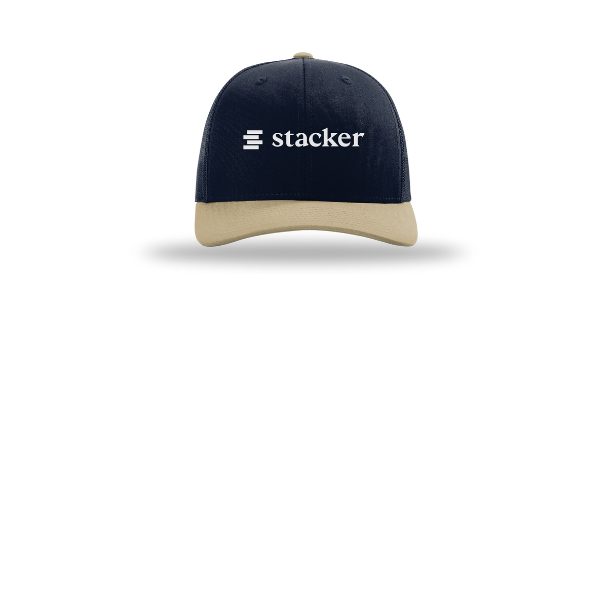 stacker-richardson-trucker-cap-embroidery-capfront-R112-navynavykhaki-flat-front