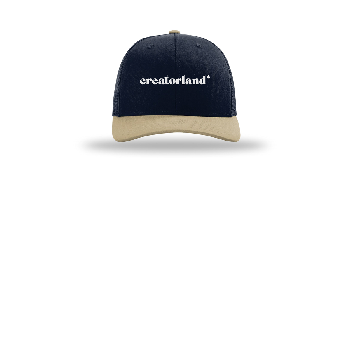 creatorland-richardson-trucker-cap-embroidery-capfront-R112-navynavykhaki-flat-front