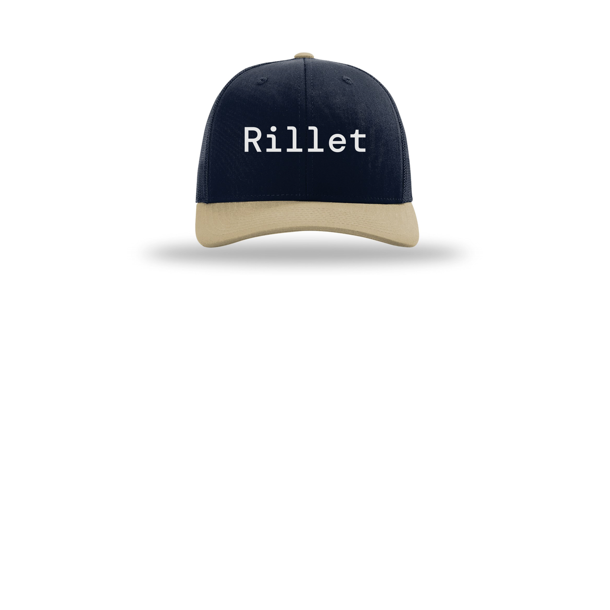 rillet-richardson-trucker-cap-embroidery-capfront-R112-navynavykhaki-flat-front