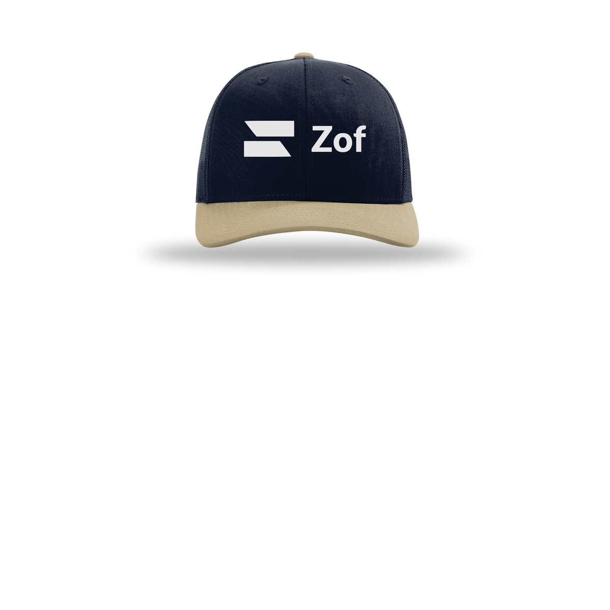 zof-richardson-trucker-cap-embroidery-capfront-R112-navynavykhaki-flat-front