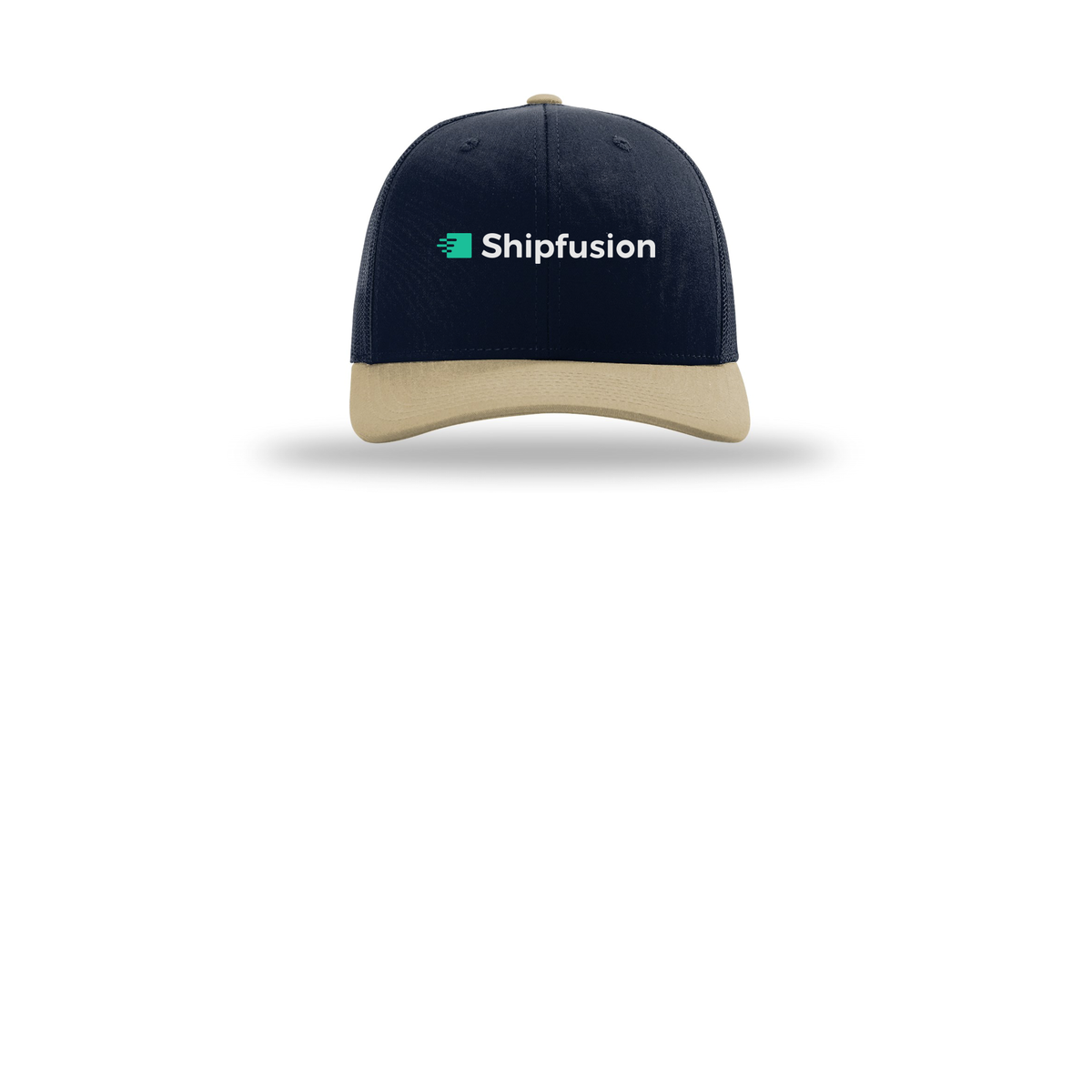 shipfusion-richardson-trucker-cap-embroidery-capfront-R112-navynavykhaki-flat-front