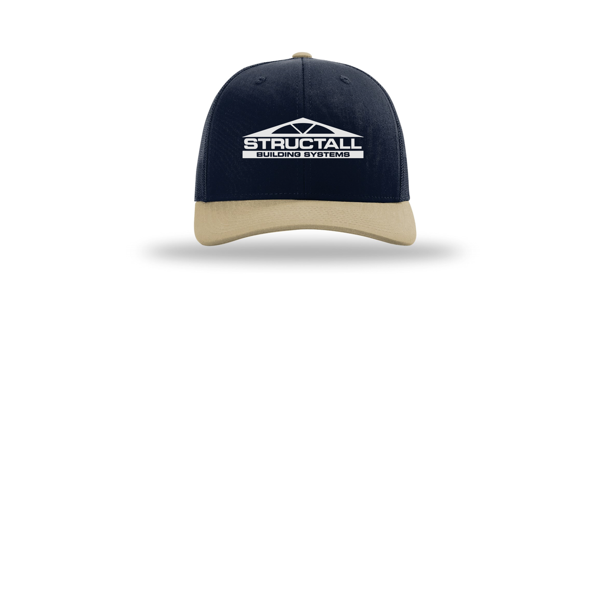 structall-richardson-trucker-cap-embroidery-capfront-R112-navynavykhaki-flat-front