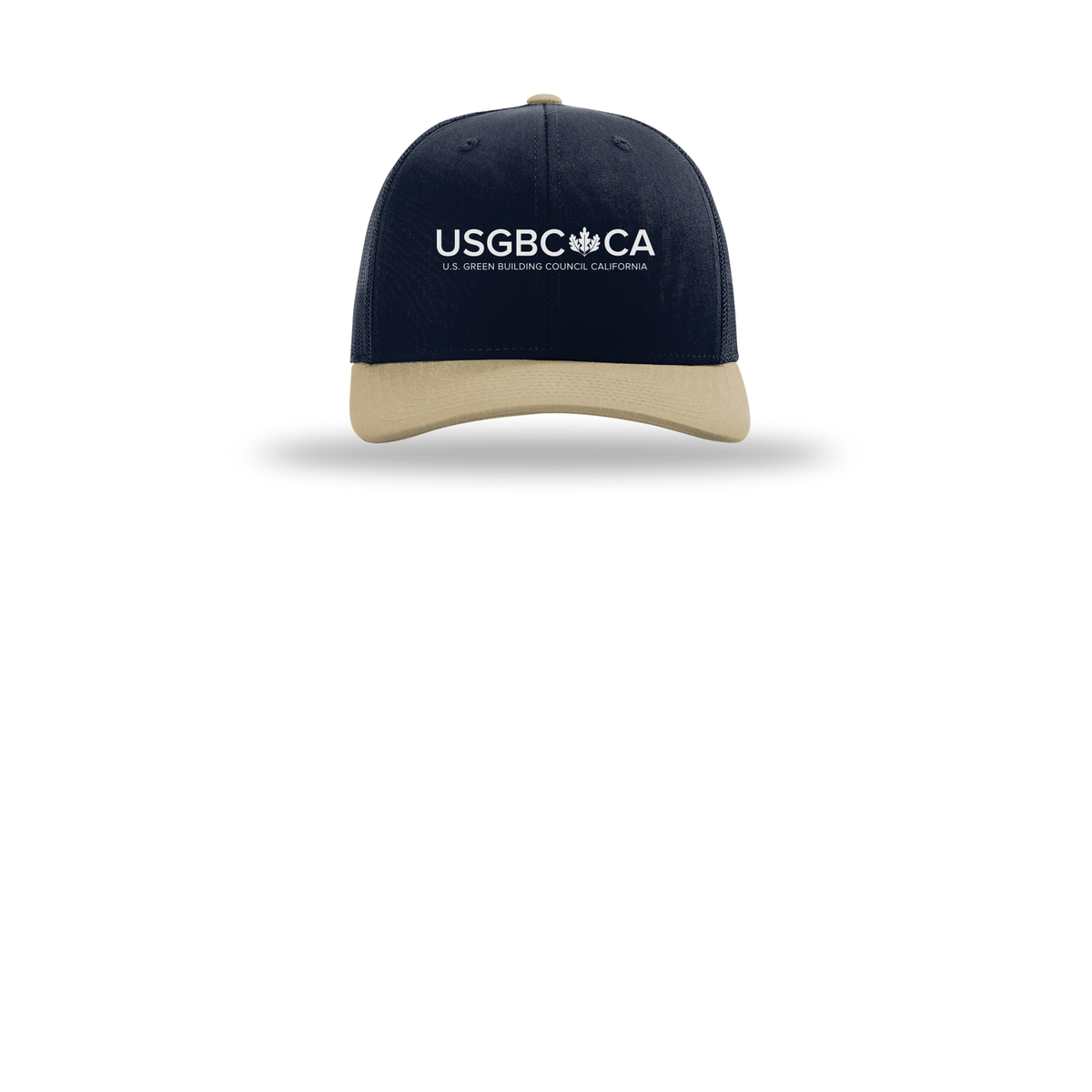 usgbc-ca-richardson-trucker-cap-embroidery-capfront-R112-navynavykhaki-flat-front