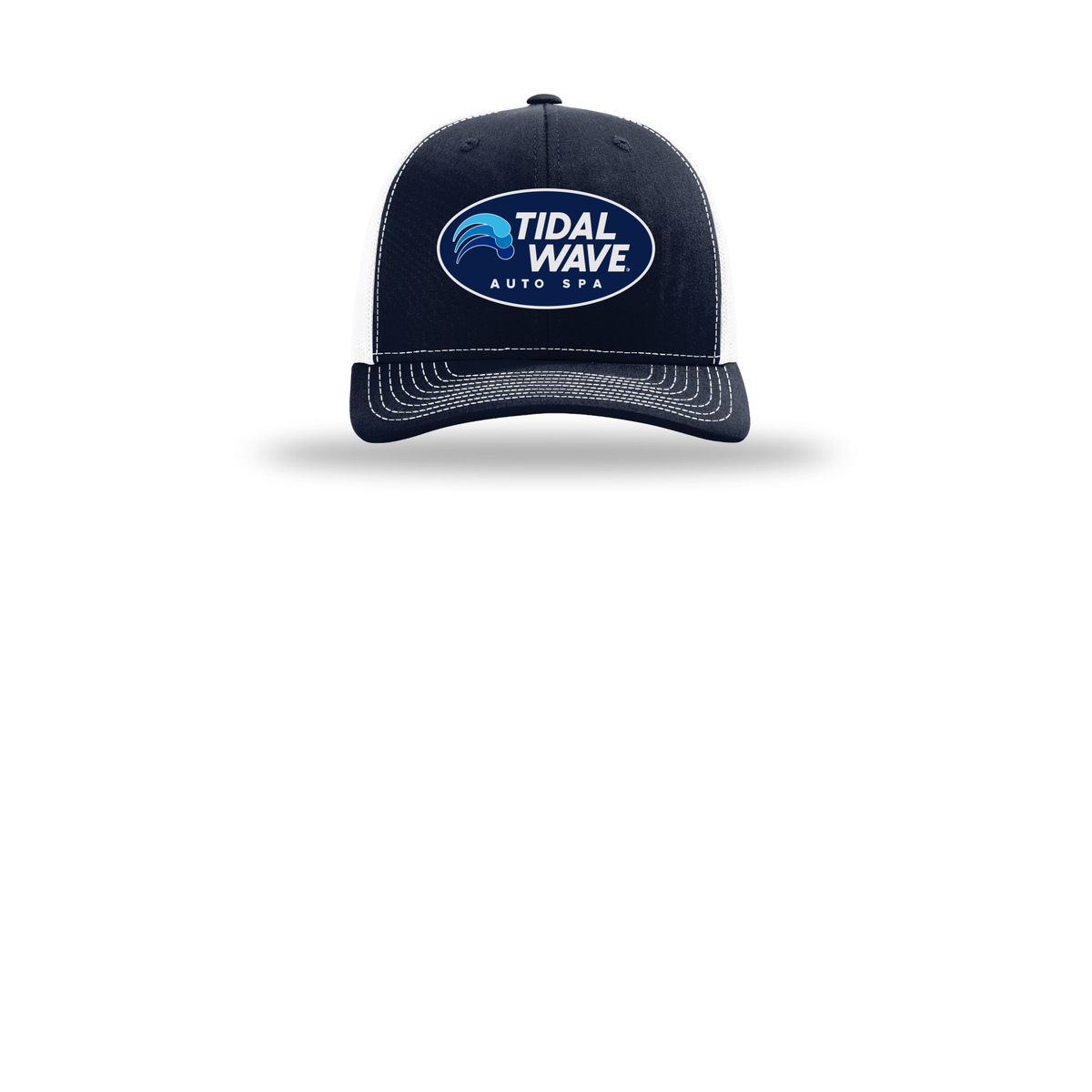 tidalwaveautospa-richardson-trucker-cap-embroidery-capfront-R112-navywhite-flat-front