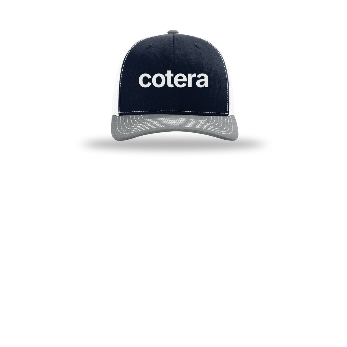 cotera-richardson-trucker-cap-embroidery-capfront-R112-navywhiteheathergrey-flat-front