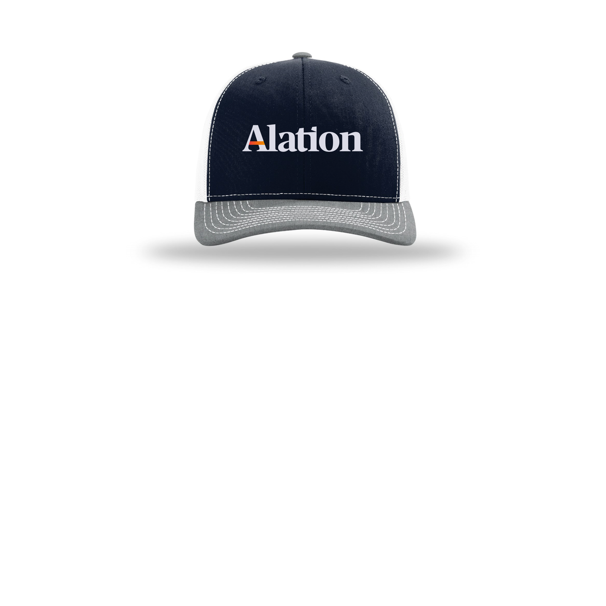 alation-richardson-trucker-cap-embroidery-capfront-R112-navywhiteheathergrey-flat-front