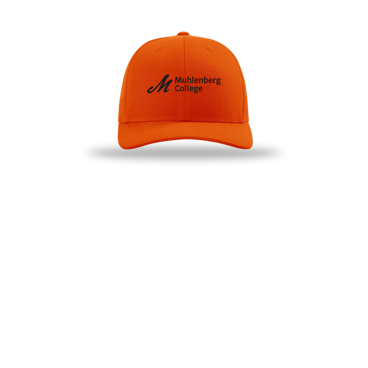 muhlenberg-richardson-trucker-cap-embroidery-capfront-R112-orange-flat-front
