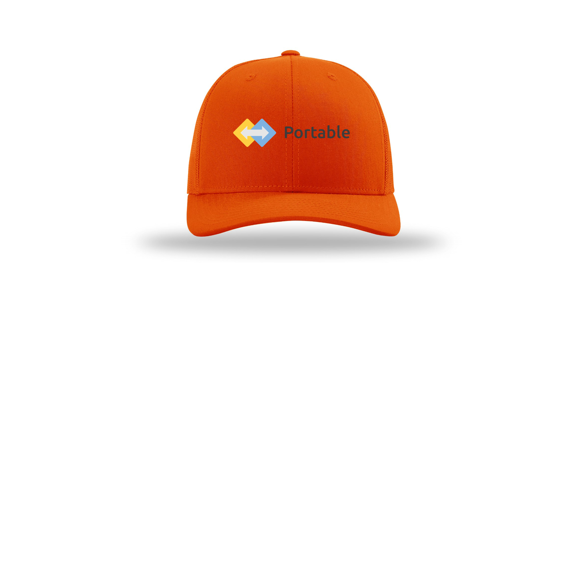 portable-richardson-trucker-cap-embroidery-capfront-R112-orange-flat-front