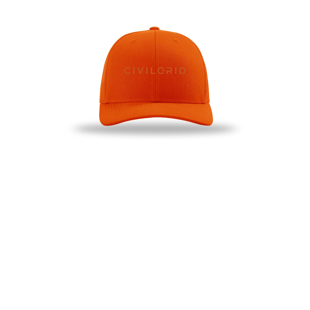 civilgrid-richardson-trucker-cap-embroidery-capfront-R112-orange-flat-front