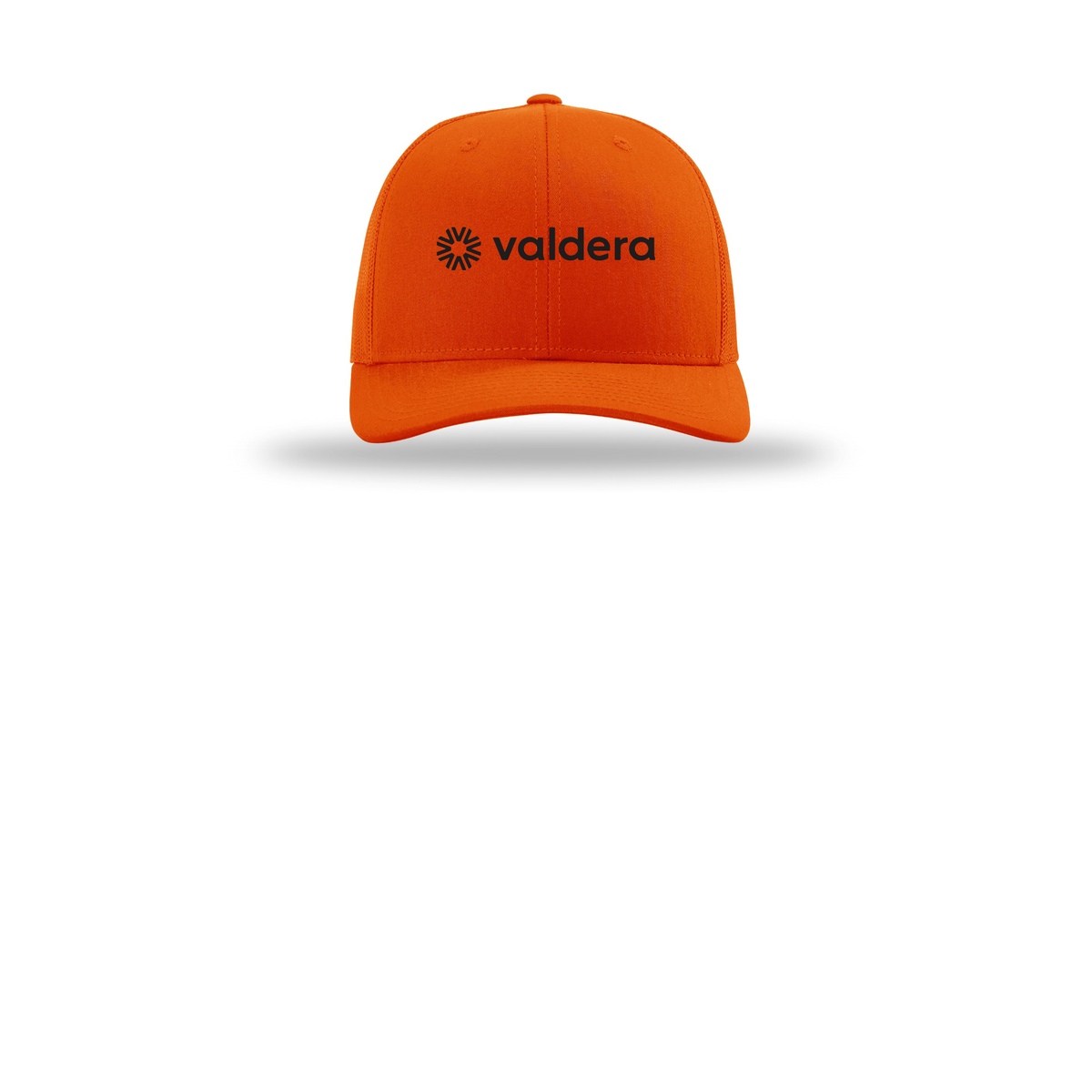 valdera-richardson-trucker-cap-embroidery-capfront-R112-orange-flat-front
