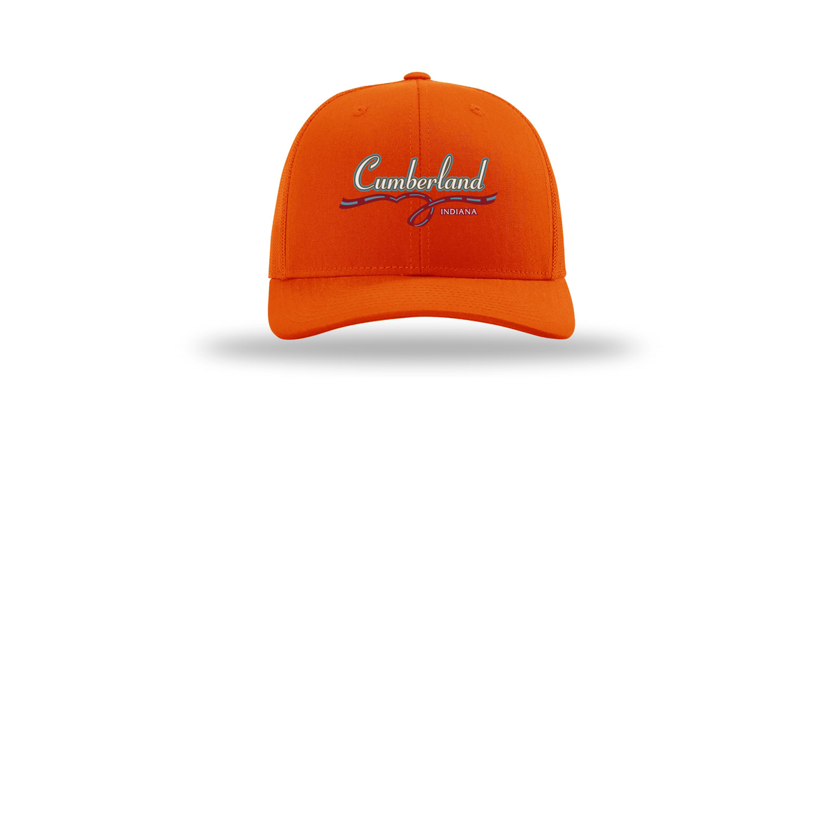 cumberland-richardson-trucker-cap-embroidery-capfront-R112-orange-flat-front